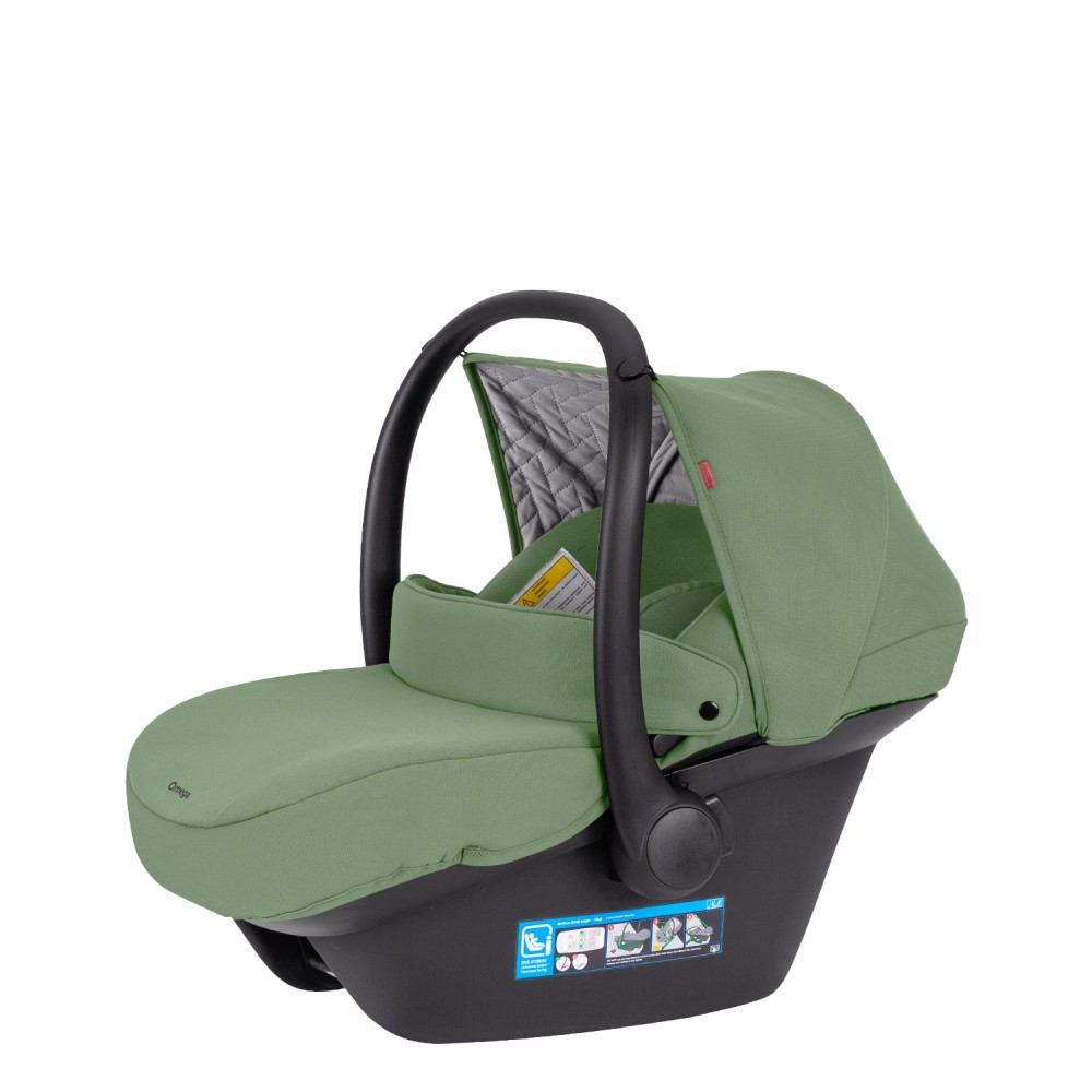 Carrello Omega CRL-6535/1 - дитяча коляска 3в1 з автокріслом для найменших (0-13 кг, 40-87 см) • Perfect Green