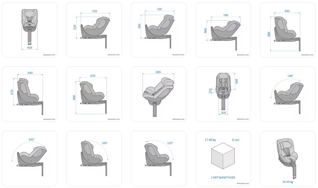 Розміри автокрісла Maxi-cosi Mica Eco i-Size