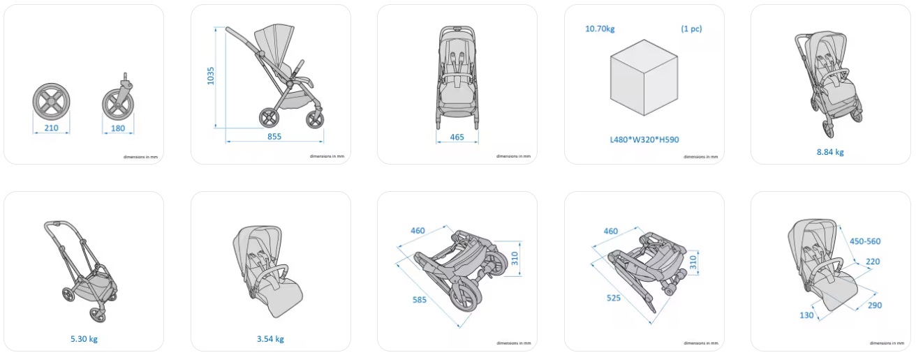 Розміри Maxi Cosi Leona2