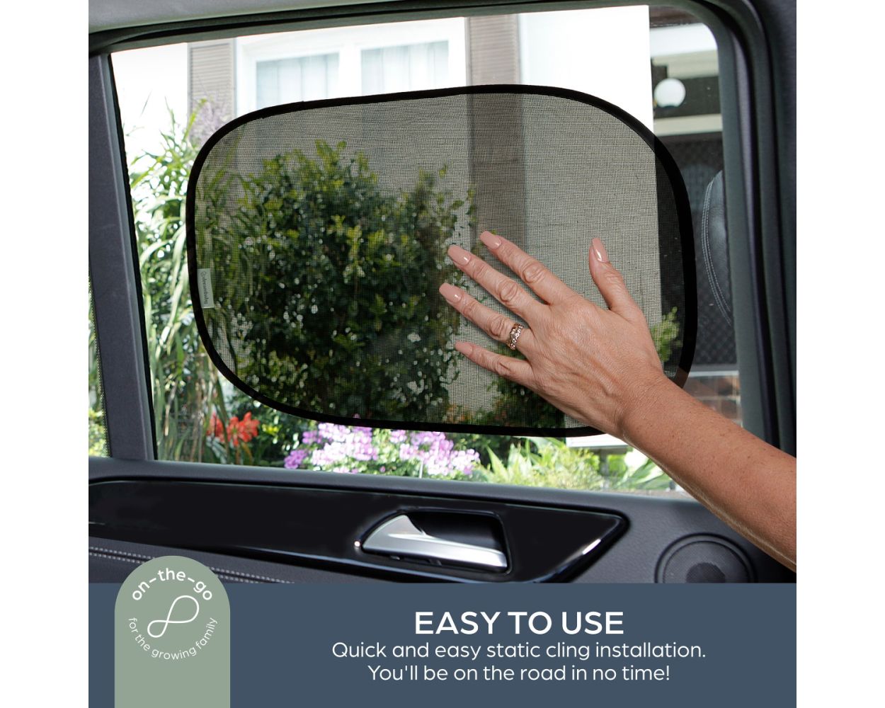 Insta-Cling Car Shades 2 Pack Black