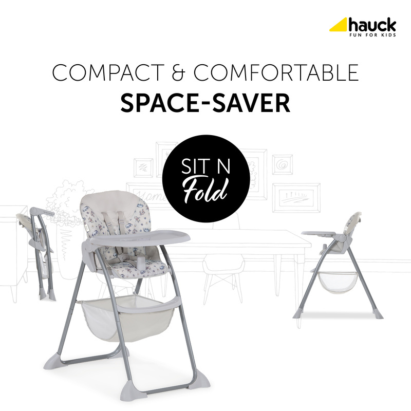 Стільчик зручна форма для спільного відпочинку та годування Hauck Sit N Fold 