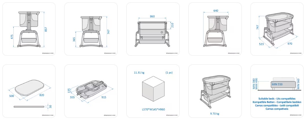 Розміри MAXI-COSI Iora Air 