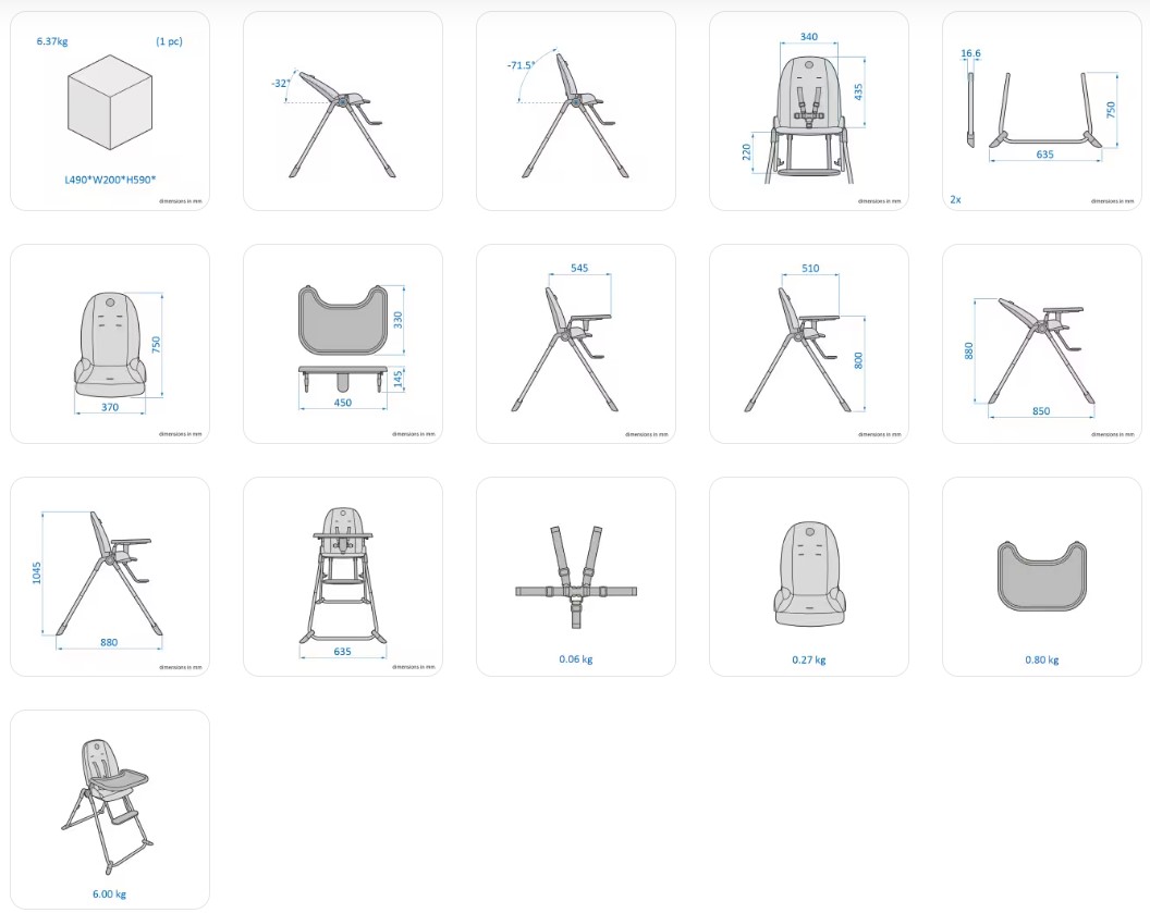 Розміри MAXI-COSI Ava Eco